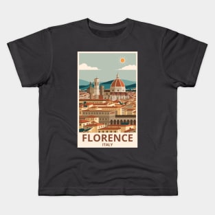 A Vintage Travel Art of Florence - Italy Kids T-Shirt